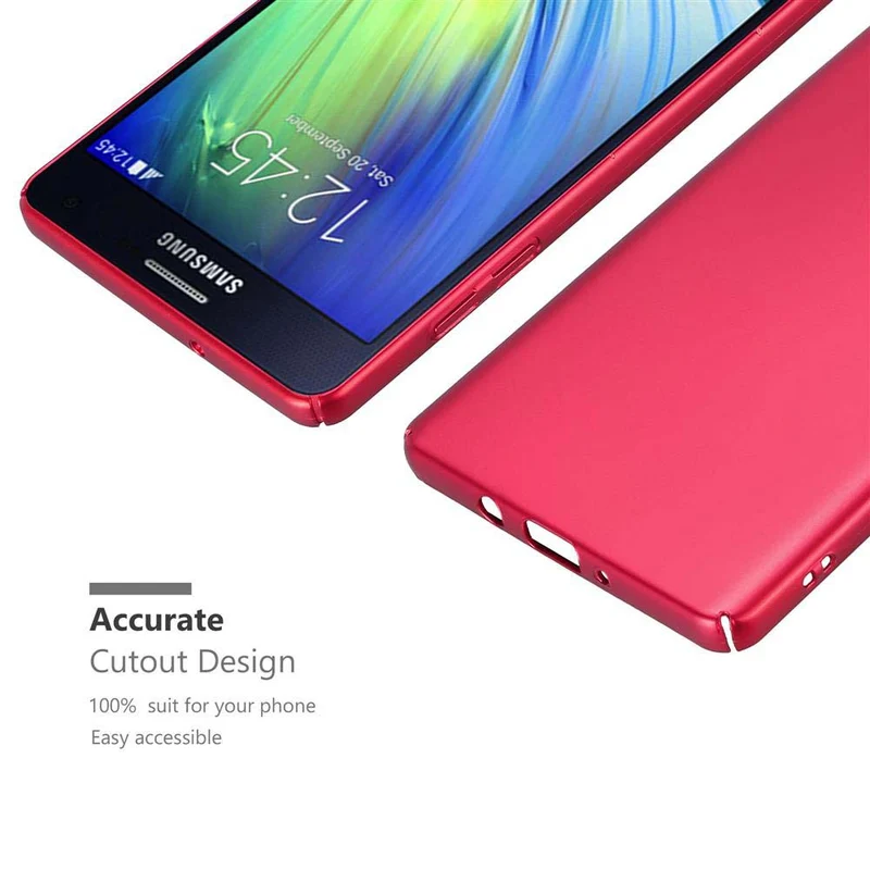Cadorabo Hülle kompatibel mit Samsung Galaxy A7 2015 Hard Case Schutzhülle in Metall Optik gegen Kratzer und Stöße