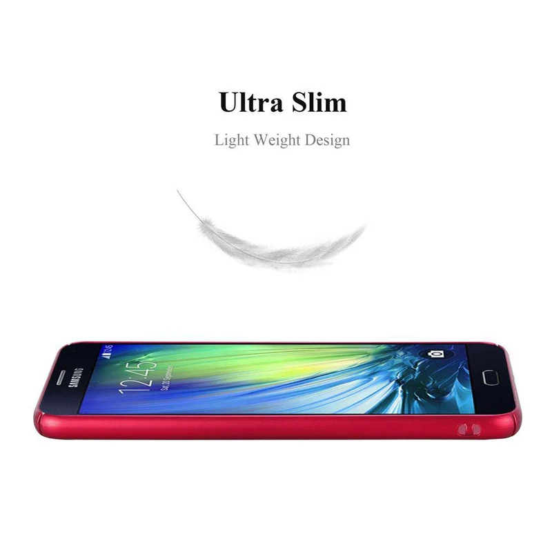 Cadorabo Hülle kompatibel mit Samsung Galaxy A7 2015 Hard Case Schutzhülle in Metall Optik gegen Kratzer und Stöße