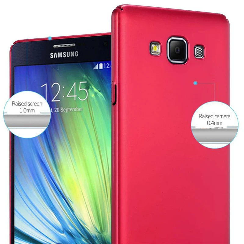 Cadorabo Hülle kompatibel mit Samsung Galaxy A7 2015 Hard Case Schutzhülle in Metall Optik gegen Kratzer und Stöße