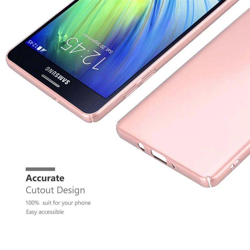 Cadorabo Hülle kompatibel mit Samsung Galaxy A7 2015 Hard Case Schutzhülle in Metall Optik gegen Kratzer und Stöße