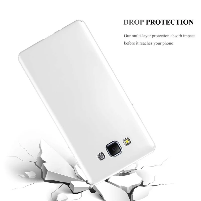 Cadorabo Hülle kompatibel mit Samsung Galaxy A7 2015 Hard Case Schutzhülle in Metall Optik gegen Kratzer und Stöße