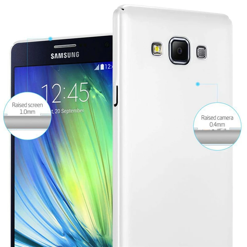 Cadorabo Hülle kompatibel mit Samsung Galaxy A7 2015 Hard Case Schutzhülle in Metall Optik gegen Kratzer und Stöße