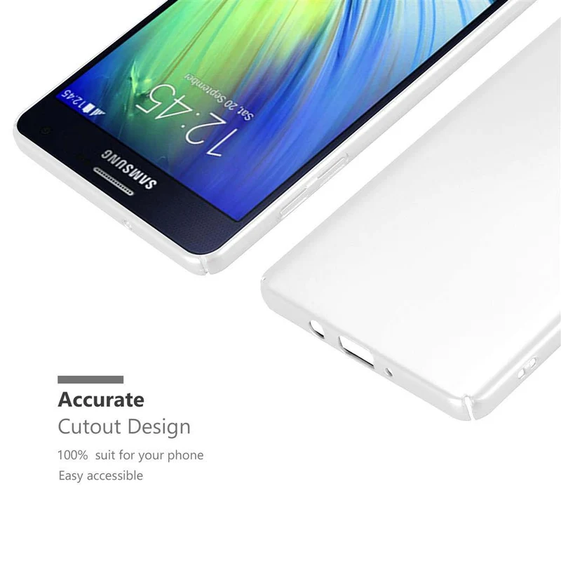 Cadorabo Hülle kompatibel mit Samsung Galaxy A7 2015 Hard Case Schutzhülle in Metall Optik gegen Kratzer und Stöße