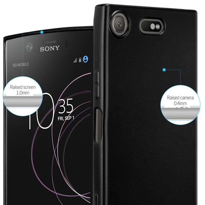 Cadorabo Hülle kompatibel mit Sony Xperia XZ1 COMPACT Schutzhülle aus flexiblem TPU Silikon