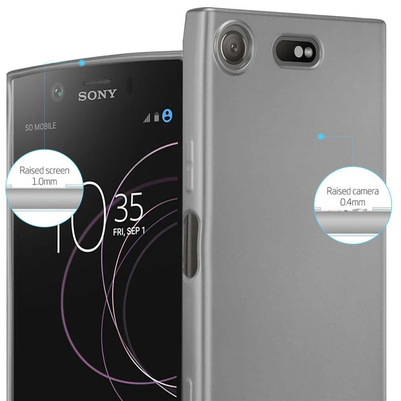 Cadorabo Hülle kompatibel mit Sony Xperia XZ1 COMPACT Schutzhülle aus flexiblem TPU Silikon
