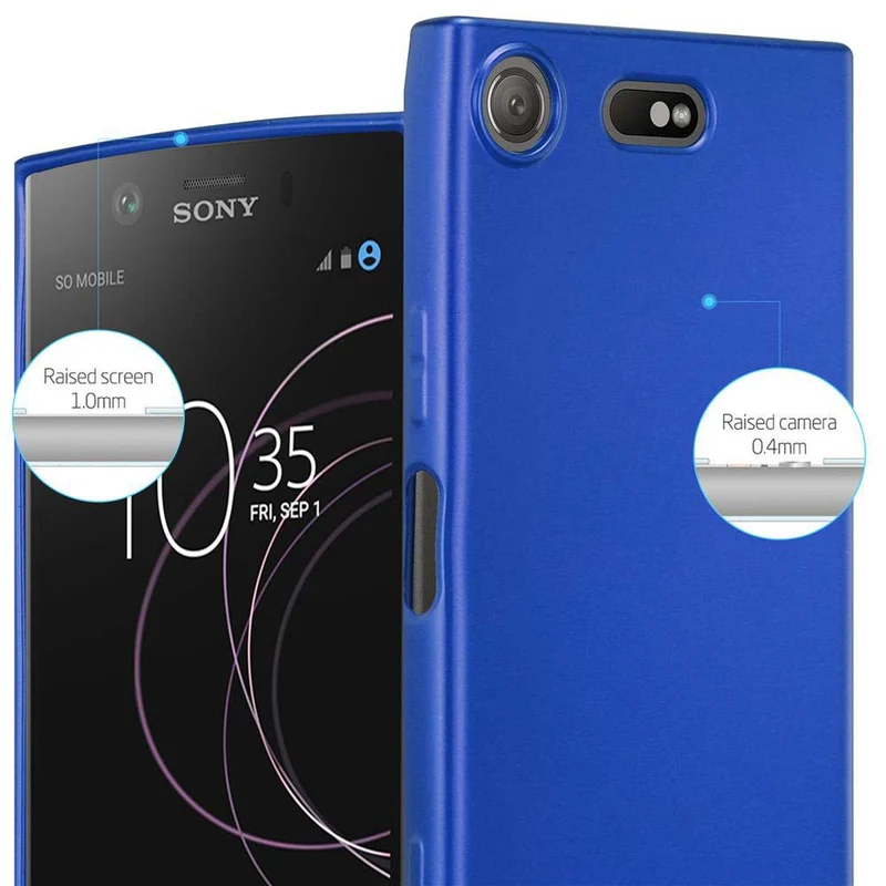 Cadorabo Hülle kompatibel mit Sony Xperia XZ1 COMPACT Schutzhülle aus flexiblem TPU Silikon