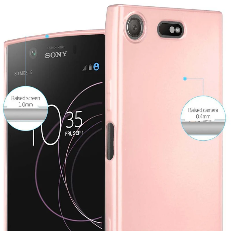 Cadorabo Hülle kompatibel mit Sony Xperia XZ1 COMPACT Schutzhülle aus flexiblem TPU Silikon