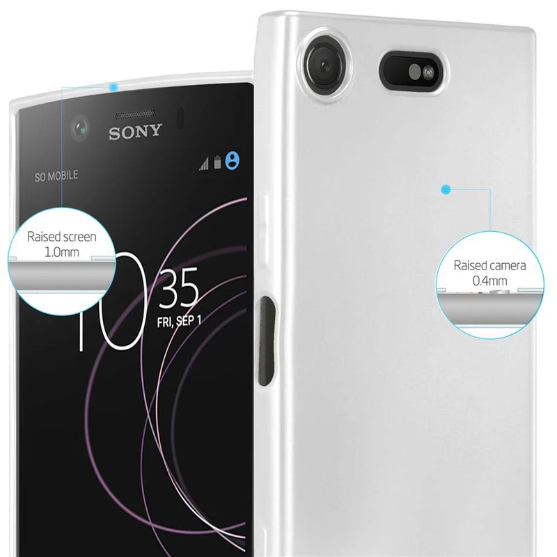 Cadorabo Hülle kompatibel mit Sony Xperia XZ1 COMPACT Schutzhülle aus flexiblem TPU Silikon