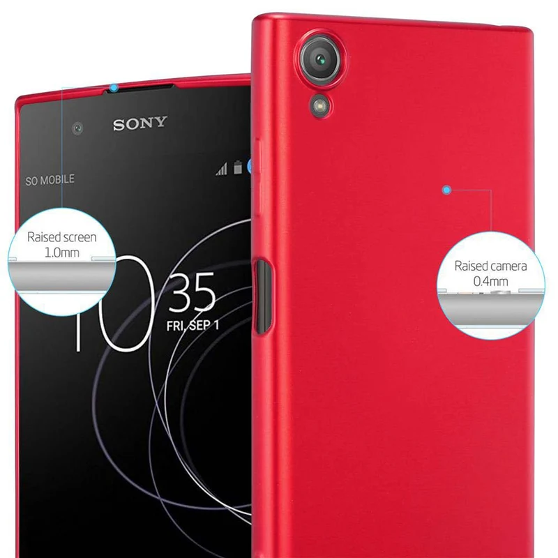 Cadorabo Hülle kompatibel mit Sony Xperia XA1 PLUS Schutzhülle aus flexiblem TPU Silikon