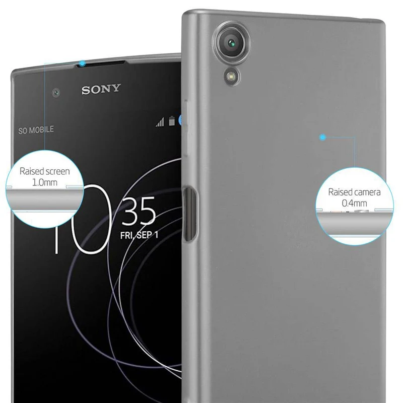 Cadorabo Hülle kompatibel mit Sony Xperia XA1 PLUS Schutzhülle aus flexiblem TPU Silikon