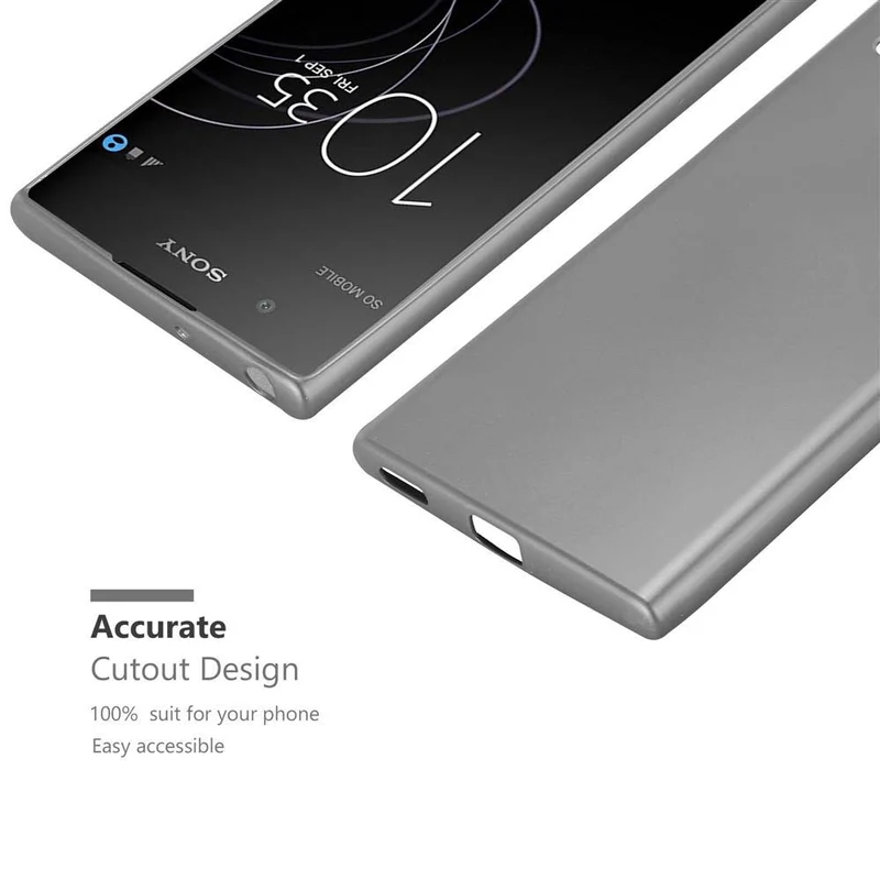 Cadorabo Hülle kompatibel mit Sony Xperia XA1 PLUS Schutzhülle aus flexiblem TPU Silikon