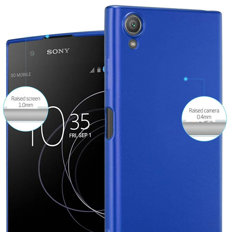 Cadorabo Hülle kompatibel mit Sony Xperia XA1 PLUS Schutzhülle aus flexiblem TPU Silikon