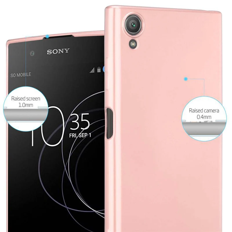 Cadorabo Hülle kompatibel mit Sony Xperia XA1 PLUS Schutzhülle aus flexiblem TPU Silikon