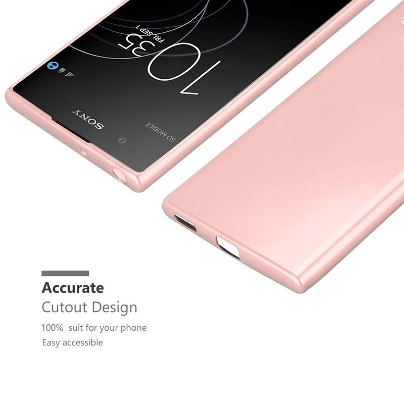 Cadorabo Hülle kompatibel mit Sony Xperia XA1 PLUS Schutzhülle aus flexiblem TPU Silikon