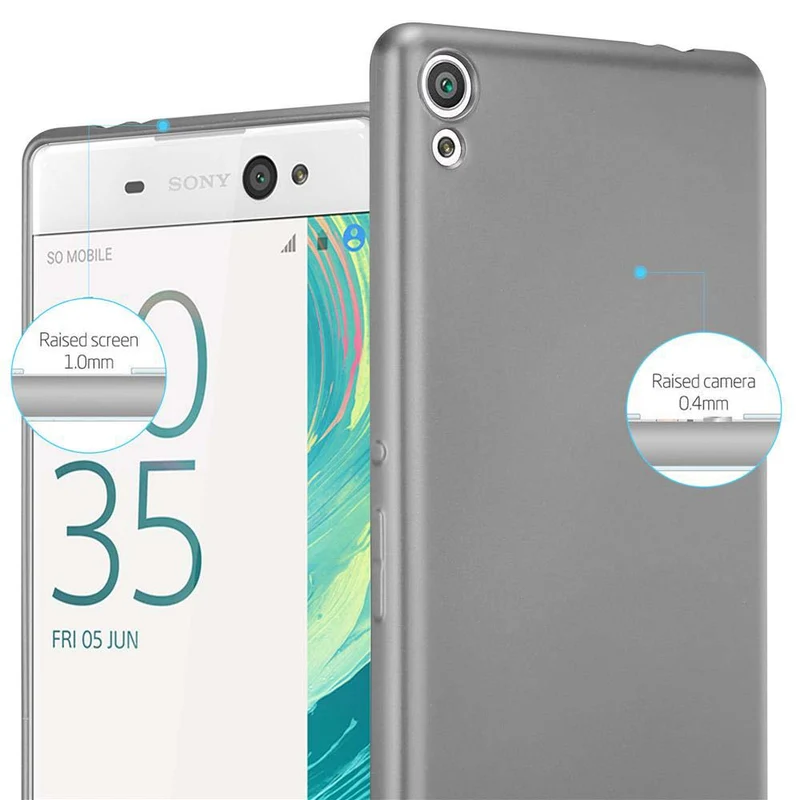 Cadorabo Hülle kompatibel mit Sony Xperia XA ULTRA Schutzhülle aus flexiblem TPU Silikon