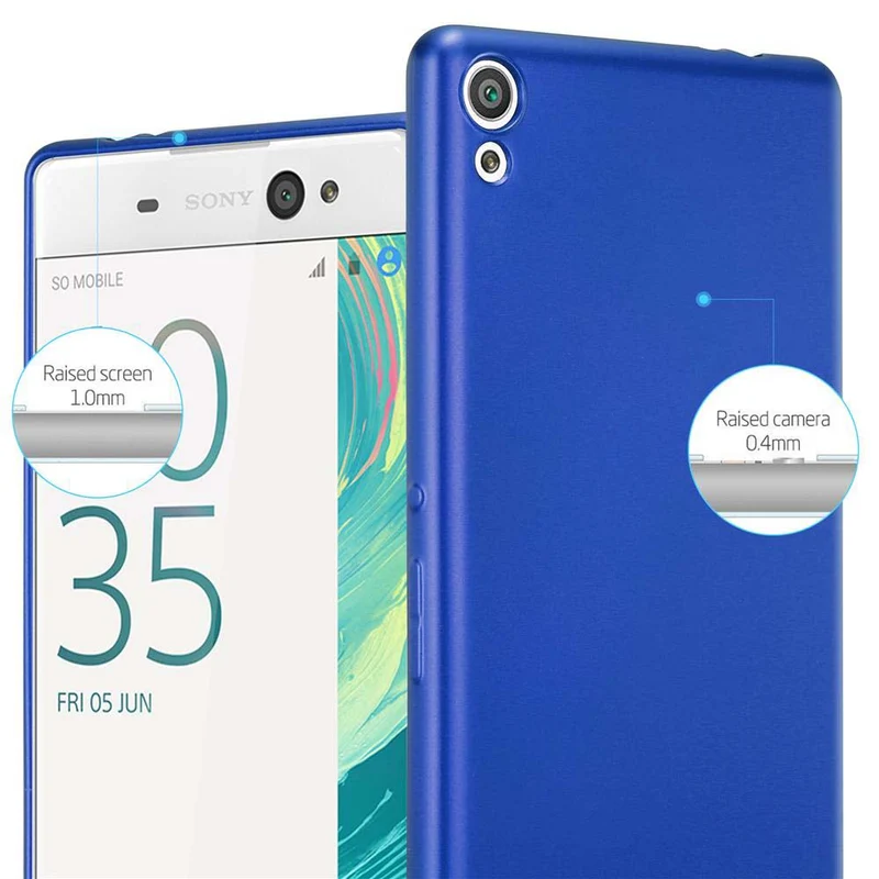 Cadorabo Hülle kompatibel mit Sony Xperia XA ULTRA Schutzhülle aus flexiblem TPU Silikon