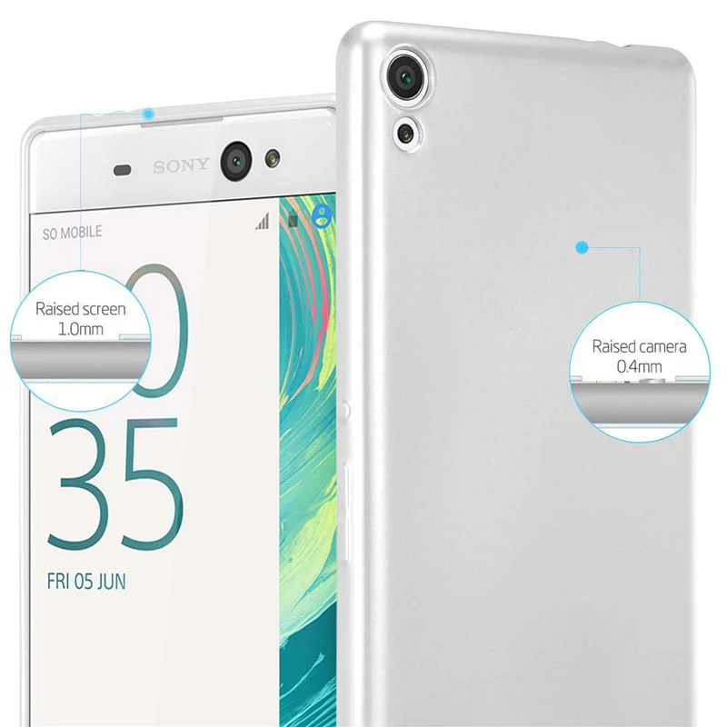 Cadorabo Hülle kompatibel mit Sony Xperia XA ULTRA Schutzhülle aus flexiblem TPU Silikon