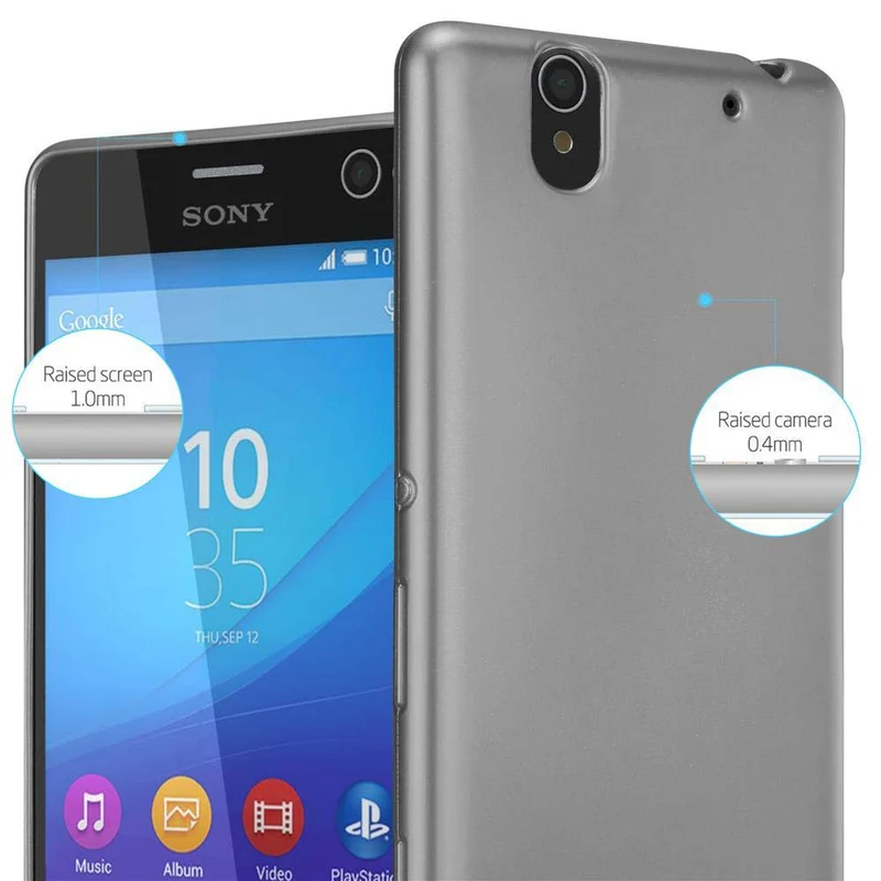 Cadorabo Hülle kompatibel mit Sony Xperia C4 Schutzhülle aus flexiblem TPU Silikon
