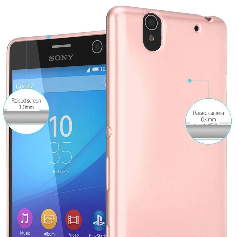 Cadorabo Hülle kompatibel mit Sony Xperia C4 Schutzhülle aus flexiblem TPU Silikon
