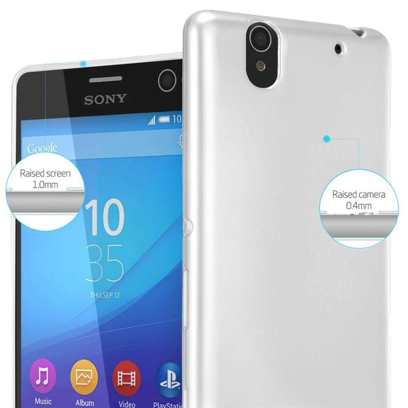 Cadorabo Hülle kompatibel mit Sony Xperia C4 Schutzhülle aus flexiblem TPU Silikon