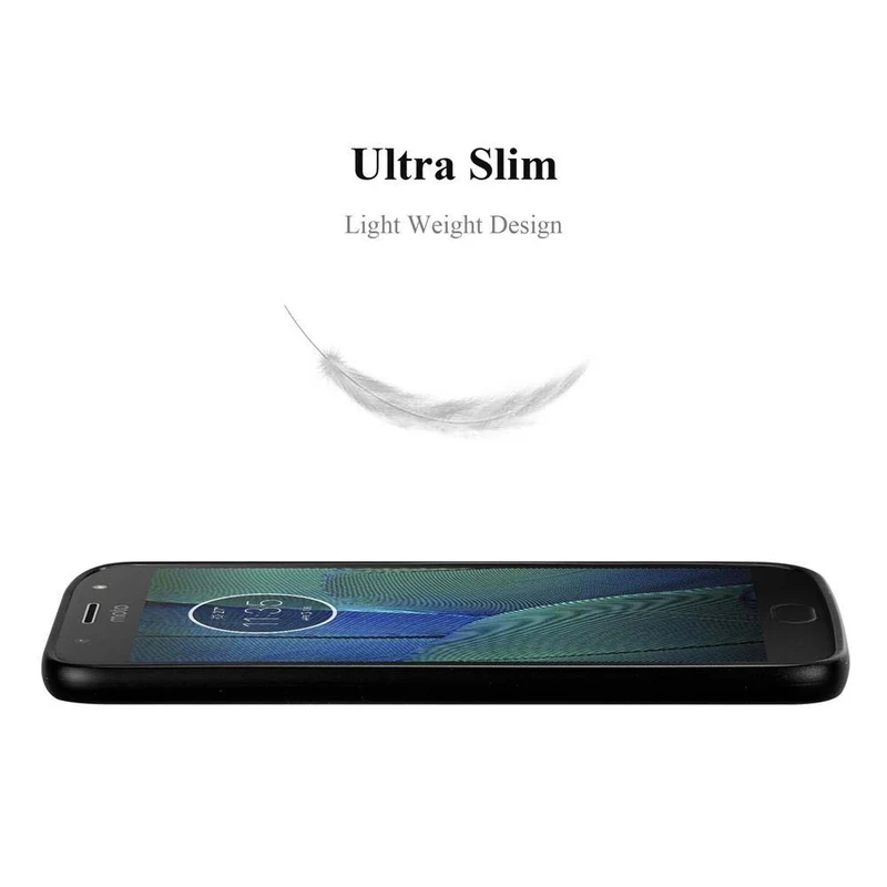 Cadorabo Hülle kompatibel mit Motorola MOTO G5S PLUS Schutzhülle aus flexiblem TPU Silikon