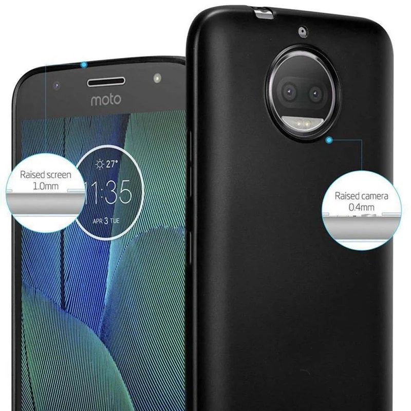 Cadorabo Hülle kompatibel mit Motorola MOTO G5S PLUS Schutzhülle aus flexiblem TPU Silikon