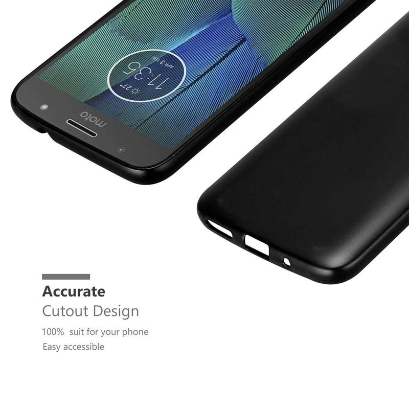 Cadorabo Hülle kompatibel mit Motorola MOTO G5S PLUS Schutzhülle aus flexiblem TPU Silikon