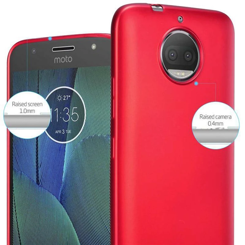 Cadorabo Hülle kompatibel mit Motorola MOTO G5S PLUS Schutzhülle aus flexiblem TPU Silikon