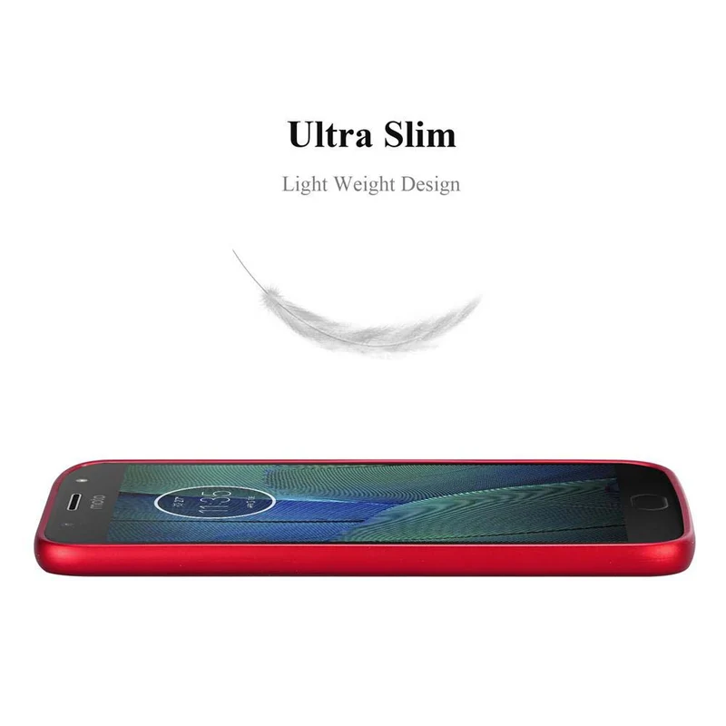 Cadorabo Hülle kompatibel mit Motorola MOTO G5S PLUS Schutzhülle aus flexiblem TPU Silikon