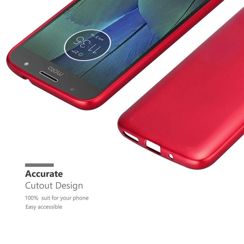 Cadorabo Hülle kompatibel mit Motorola MOTO G5S PLUS Schutzhülle aus flexiblem TPU Silikon