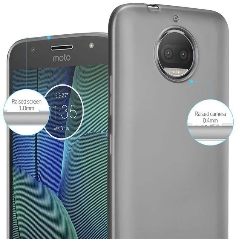 Cadorabo Hülle kompatibel mit Motorola MOTO G5S PLUS Schutzhülle aus flexiblem TPU Silikon