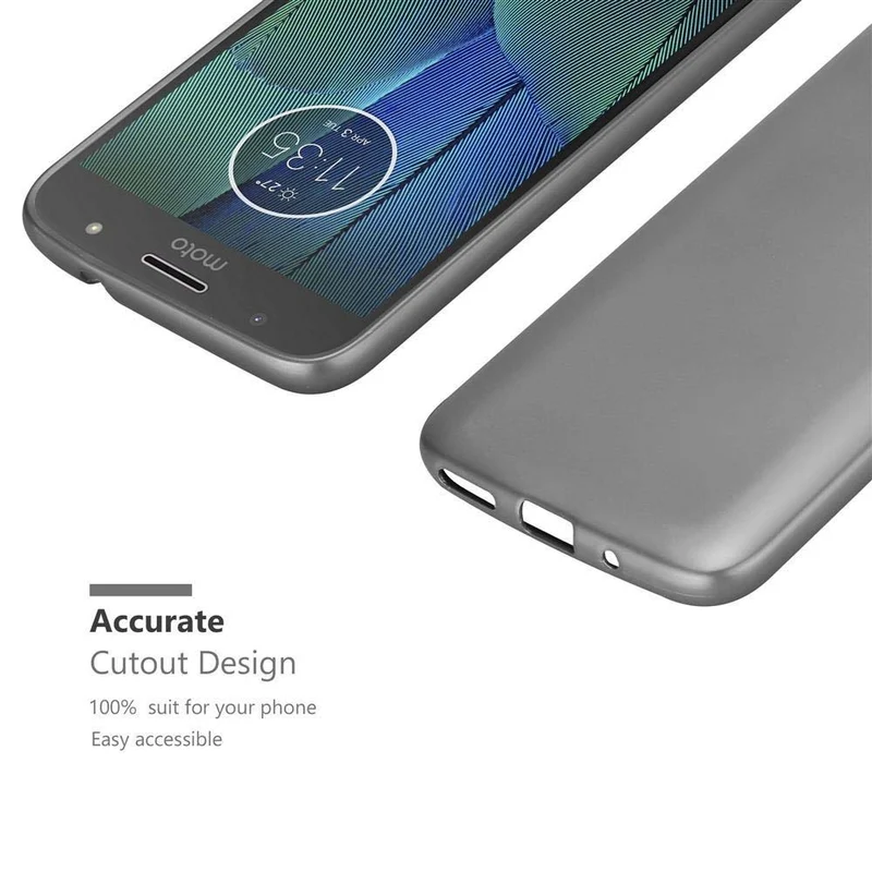 Cadorabo Hülle kompatibel mit Motorola MOTO G5S PLUS Schutzhülle aus flexiblem TPU Silikon