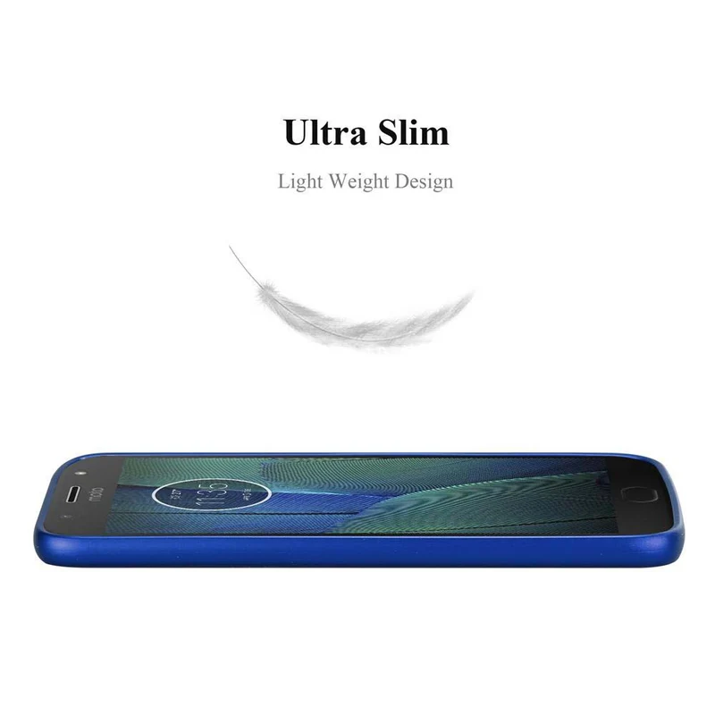 Cadorabo Hülle kompatibel mit Motorola MOTO G5S PLUS Schutzhülle aus flexiblem TPU Silikon