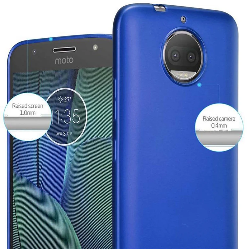 Cadorabo Hülle kompatibel mit Motorola MOTO G5S PLUS Schutzhülle aus flexiblem TPU Silikon