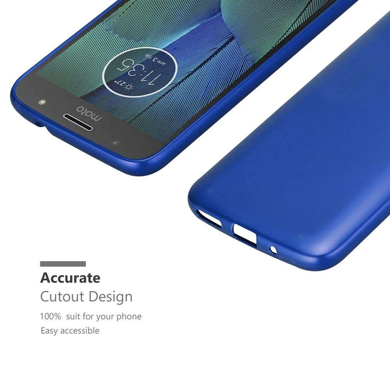 Cadorabo Hülle kompatibel mit Motorola MOTO G5S PLUS Schutzhülle aus flexiblem TPU Silikon