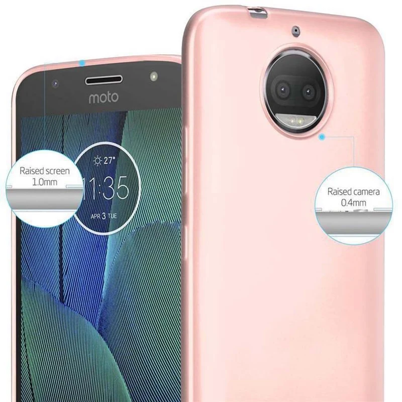 Cadorabo Hülle kompatibel mit Motorola MOTO G5S PLUS Schutzhülle aus flexiblem TPU Silikon