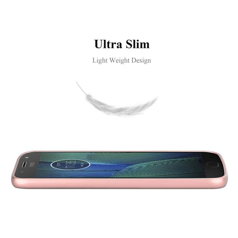 Cadorabo Hülle kompatibel mit Motorola MOTO G5S PLUS Schutzhülle aus flexiblem TPU Silikon