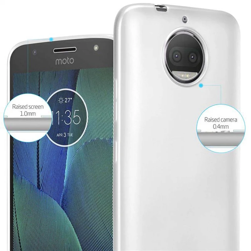 Cadorabo Hülle kompatibel mit Motorola MOTO G5S PLUS Schutzhülle aus flexiblem TPU Silikon