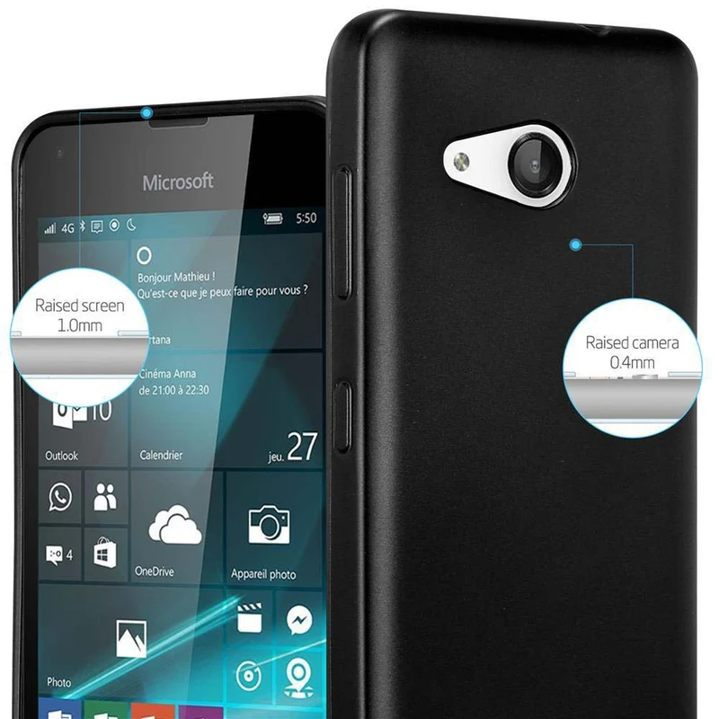Cadorabo Hülle kompatibel mit Nokia Lumia 550 Schutzhülle aus flexiblem TPU Silikon