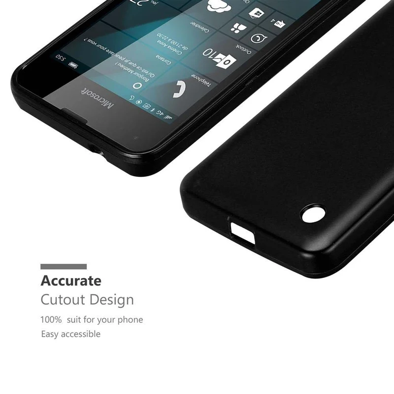 Cadorabo Hülle kompatibel mit Nokia Lumia 550 Schutzhülle aus flexiblem TPU Silikon