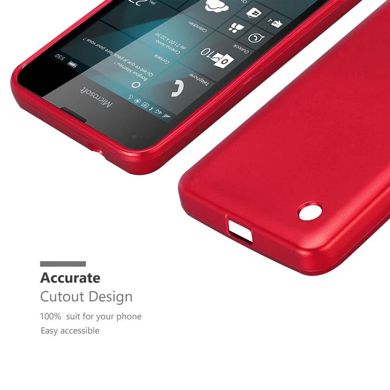 Cadorabo Hülle kompatibel mit Nokia Lumia 550 Schutzhülle aus flexiblem TPU Silikon
