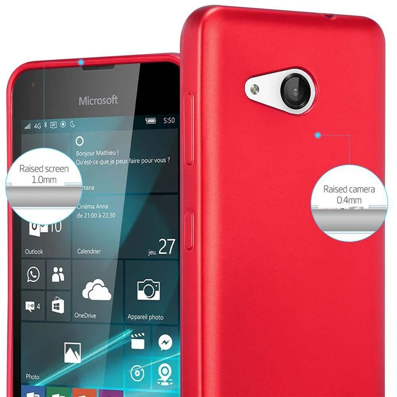 Cadorabo Hülle kompatibel mit Nokia Lumia 550 Schutzhülle aus flexiblem TPU Silikon