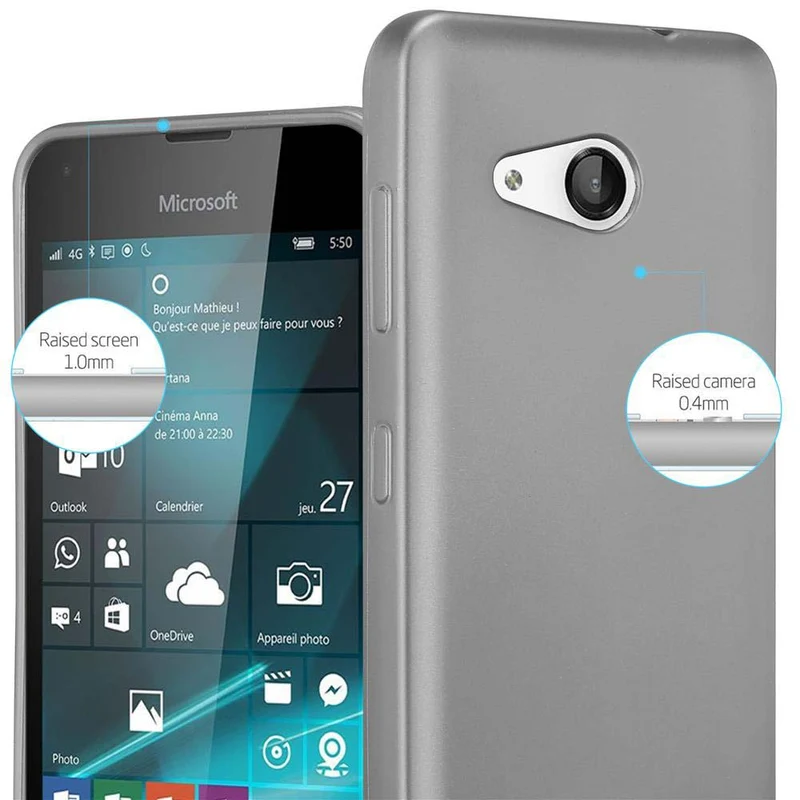 Cadorabo Hülle kompatibel mit Nokia Lumia 550 Schutzhülle aus flexiblem TPU Silikon