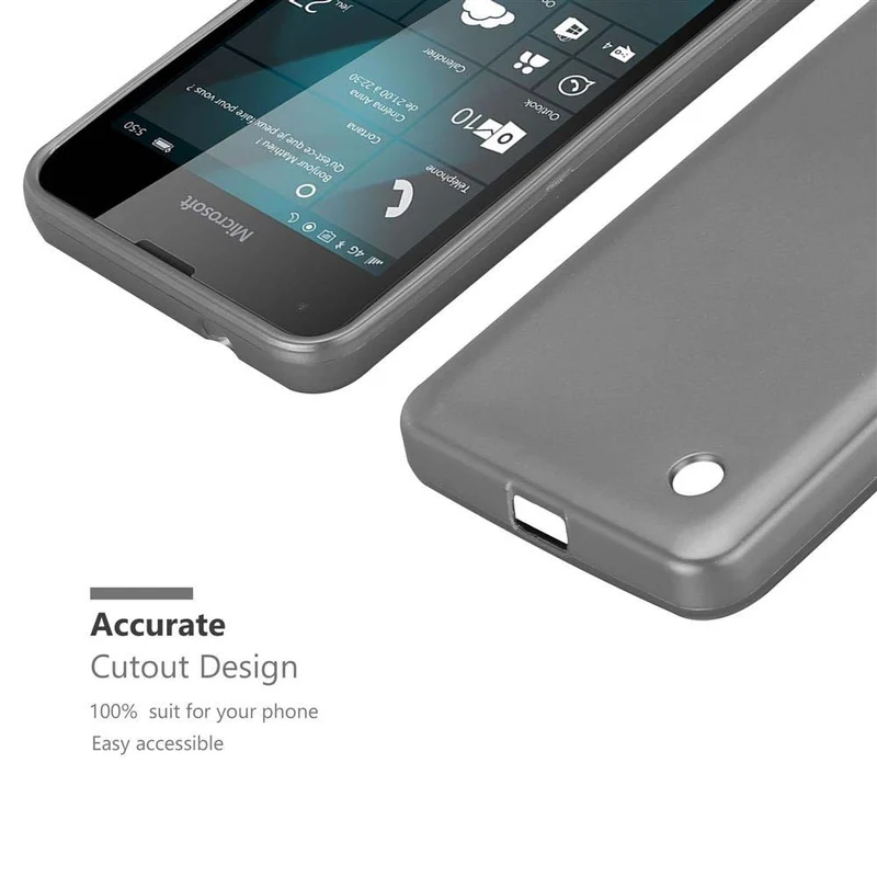 Cadorabo Hülle kompatibel mit Nokia Lumia 550 Schutzhülle aus flexiblem TPU Silikon