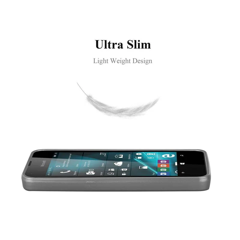 Cadorabo Hülle kompatibel mit Nokia Lumia 550 Schutzhülle aus flexiblem TPU Silikon