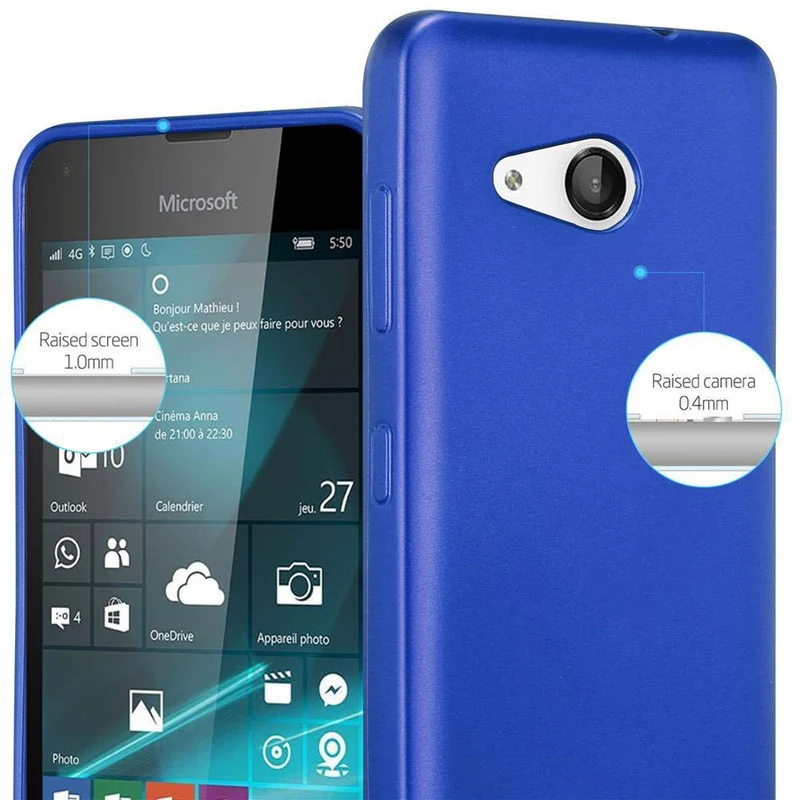 Cadorabo Hülle kompatibel mit Nokia Lumia 550 Schutzhülle aus flexiblem TPU Silikon