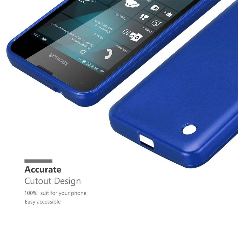 Cadorabo Hülle kompatibel mit Nokia Lumia 550 Schutzhülle aus flexiblem TPU Silikon