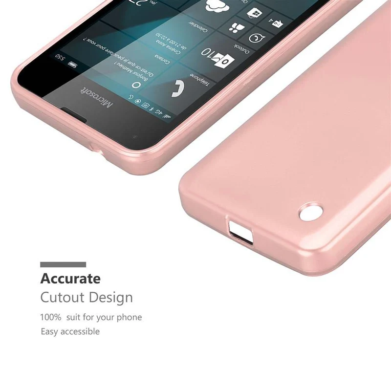 Cadorabo Hülle kompatibel mit Nokia Lumia 550 Schutzhülle aus flexiblem TPU Silikon