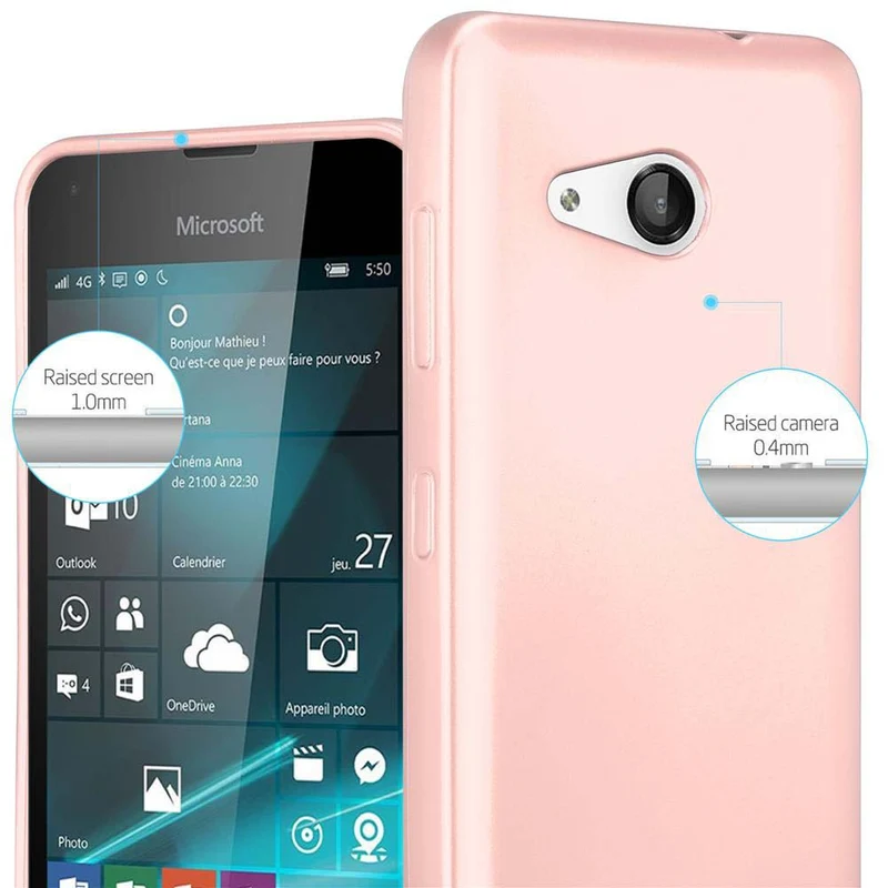 Cadorabo Hülle kompatibel mit Nokia Lumia 550 Schutzhülle aus flexiblem TPU Silikon