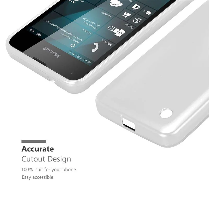 Cadorabo Hülle kompatibel mit Nokia Lumia 550 Schutzhülle aus flexiblem TPU Silikon